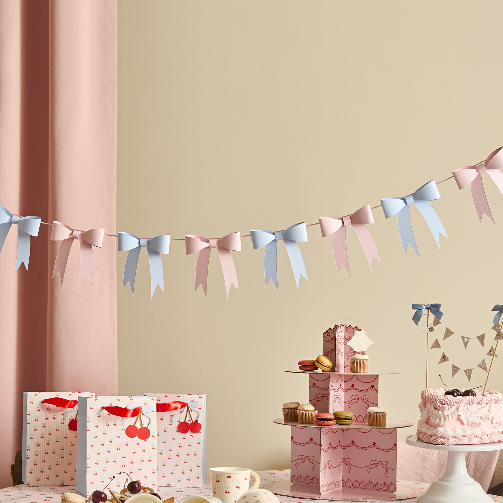 Slinger met Strikjes - Roze & Blauw