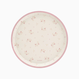 Alternative view of Bordjes met Roze Bloemen - 23 CM