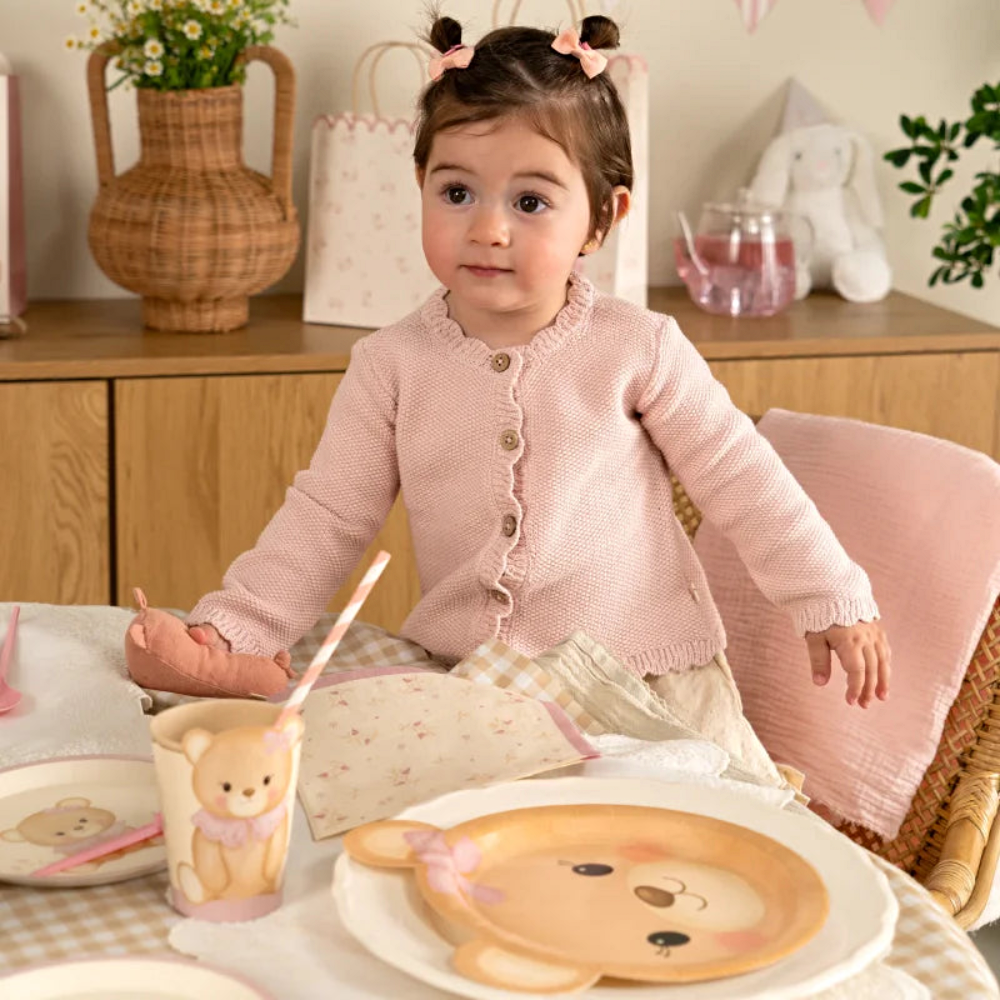 Bordjes - Beertje met Roze Strik - 6 stuks - Afbeelding 4