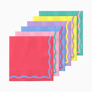 Alternative view of Servetten - Strepen Multicolor - 20 stuks