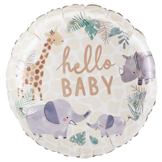 Folieballon - Hello Baby Safari