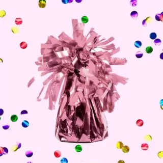 Gewicht voor ballonnen in het rosé goud met franjes