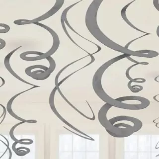 Zilveren swirls in kamer