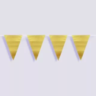 Gouden vlaggetjes met metallic afwerking