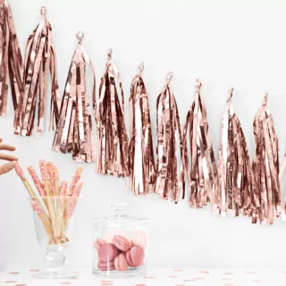rose gouden tassel slinger