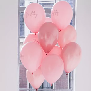 set lichtroze ballonnen