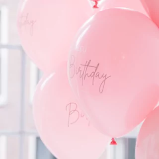 set lichtroze ballonnen