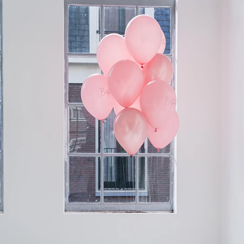 set lichtroze ballonnen