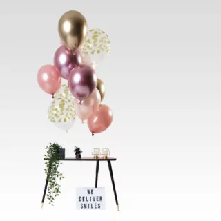 Ballonnen set 'Golden Blush' - 12 stuks