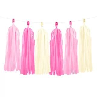 roze en creme tassel slinger