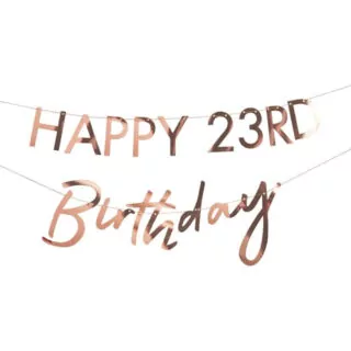 Slinger Happy Birthday Customizable Rosé Goud - 1.5 Meter