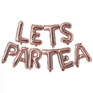 Folieballon 'Lets Partea' Rosé Goud