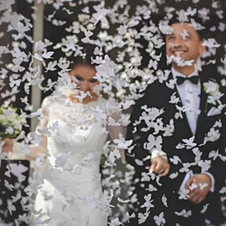 witte vlinder confetti