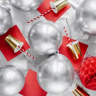 Ballonnen Glossy Zilver - 5 stuks