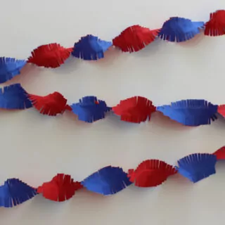 Crepe Papier Slinger Rood/Wit/Blauw - 6 Meter