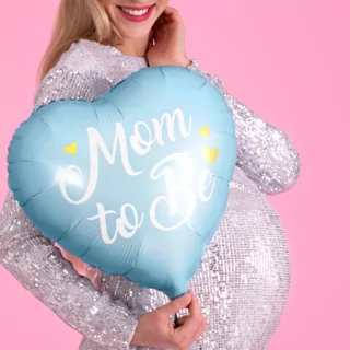 blauwe ballon mom to be