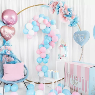 gender reveal versiering