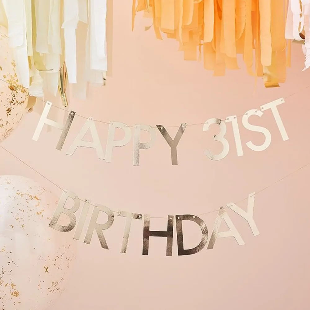 Slinger Happy Birthday Customizable Goud - 1.5 Meter