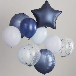 Ballonnen Mix met folie en latex in verschillende vormen