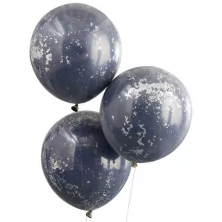 dubbellaagse ballon met confetti ertussen
