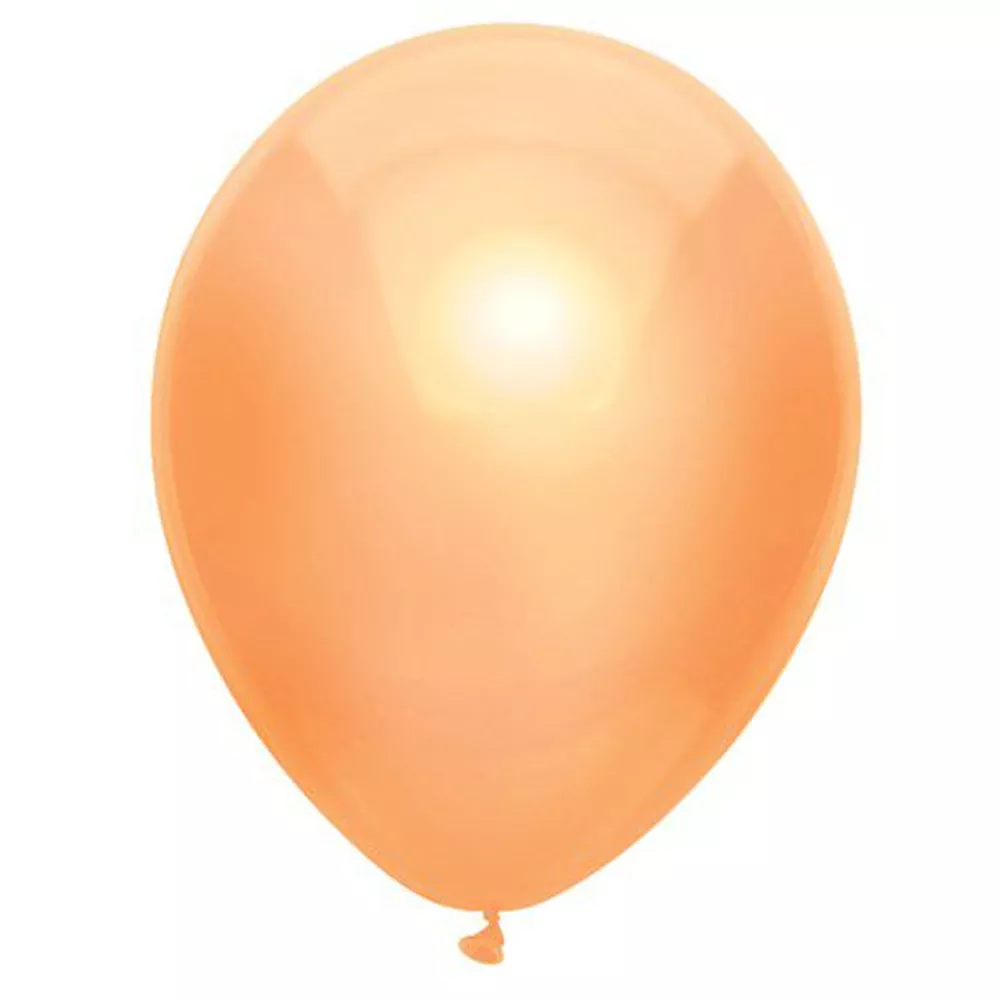 Metallic ballonnen in de keur peach oranje
