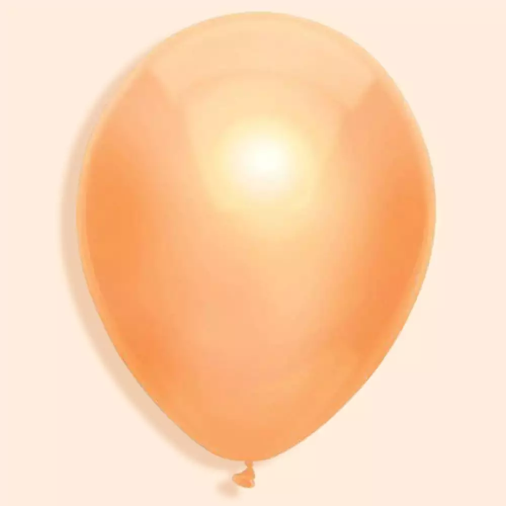 Metallic ballonnen in de keur peach oranje