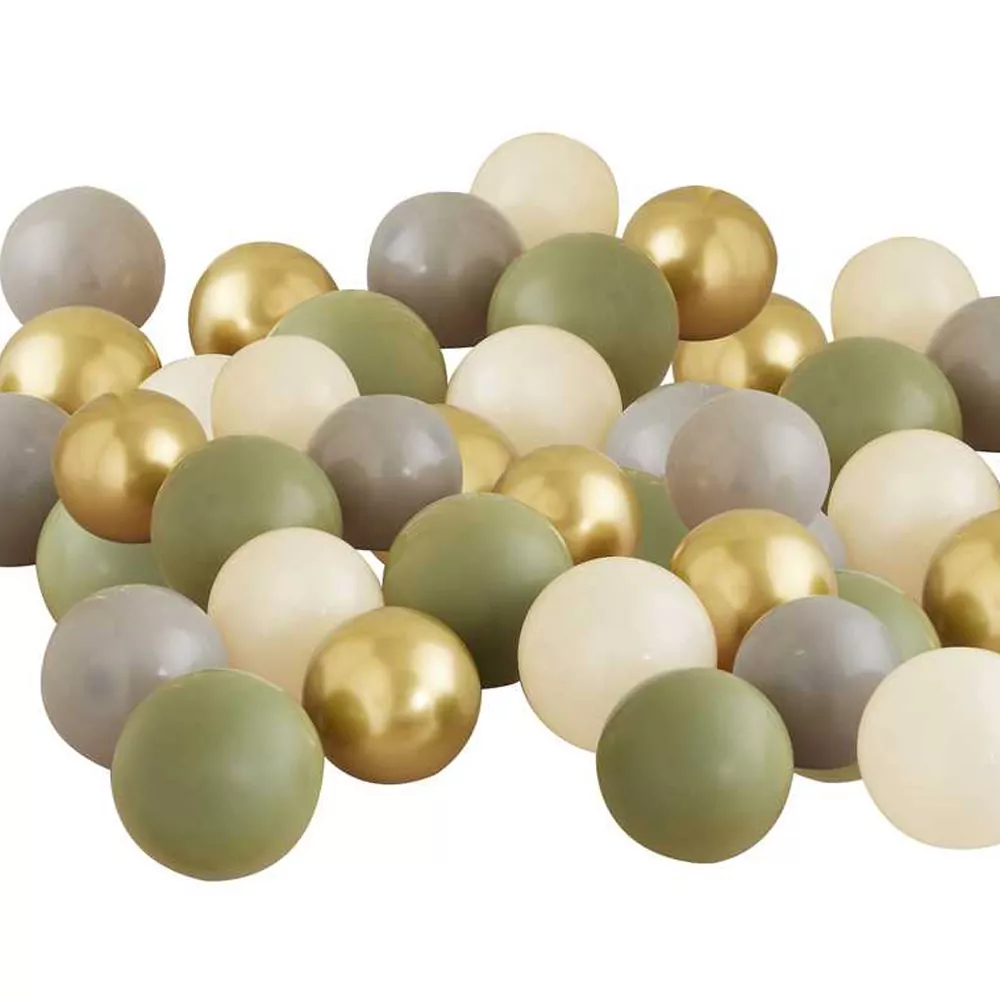 Ballonnen Set Mini in de kleuren Olijf & Goud