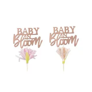 Cupcake Toppers met Baby in Bloom erop