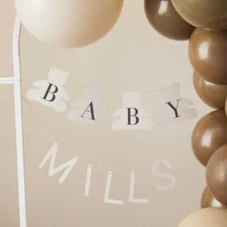Letter banner met beertjes en de naam van je baby