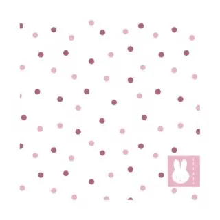 Nijntje servet met roze stippen