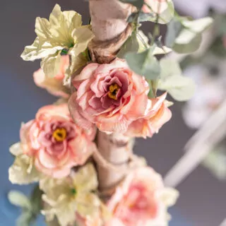 roze kunstbloemen
