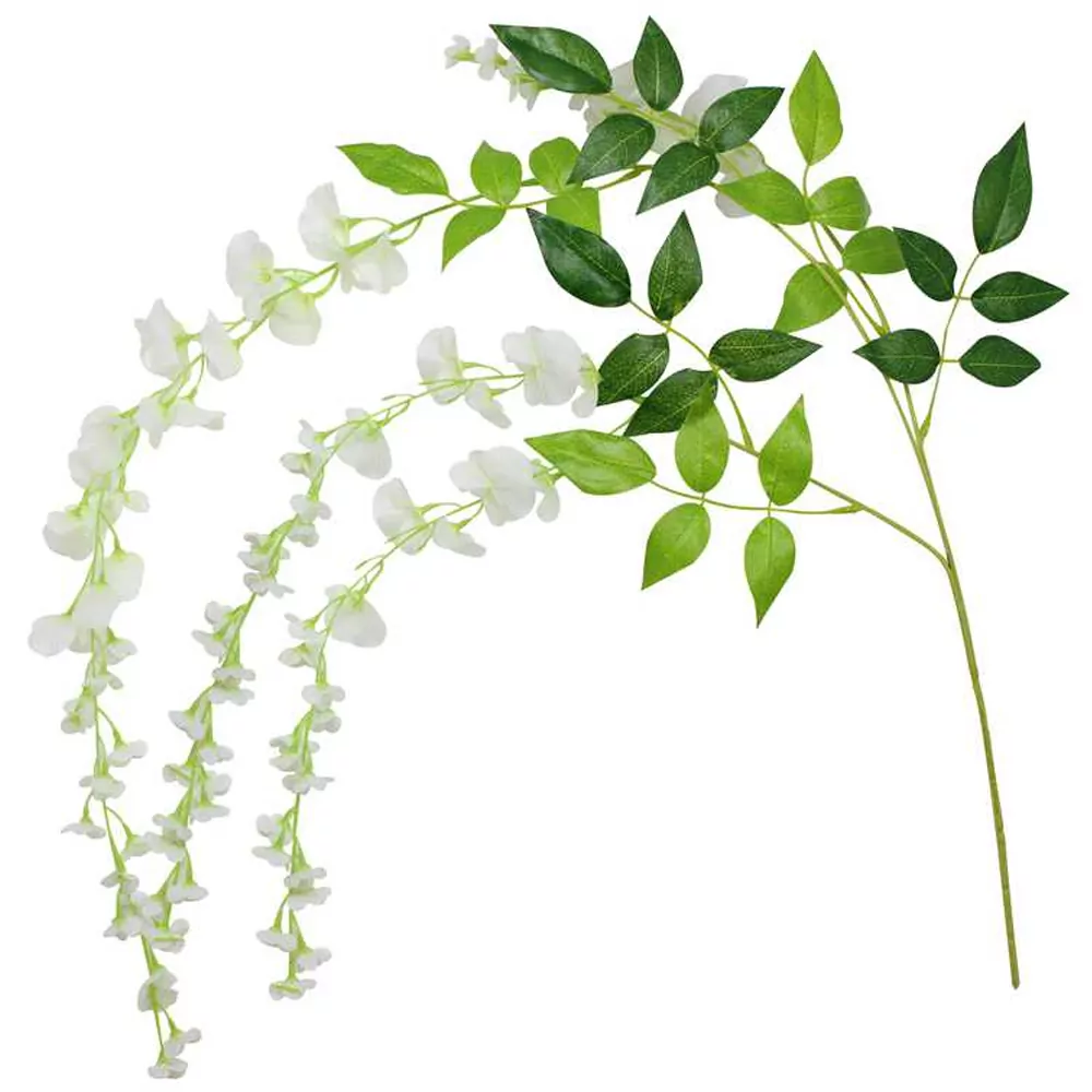 kunst wisteria met witte bloemen
