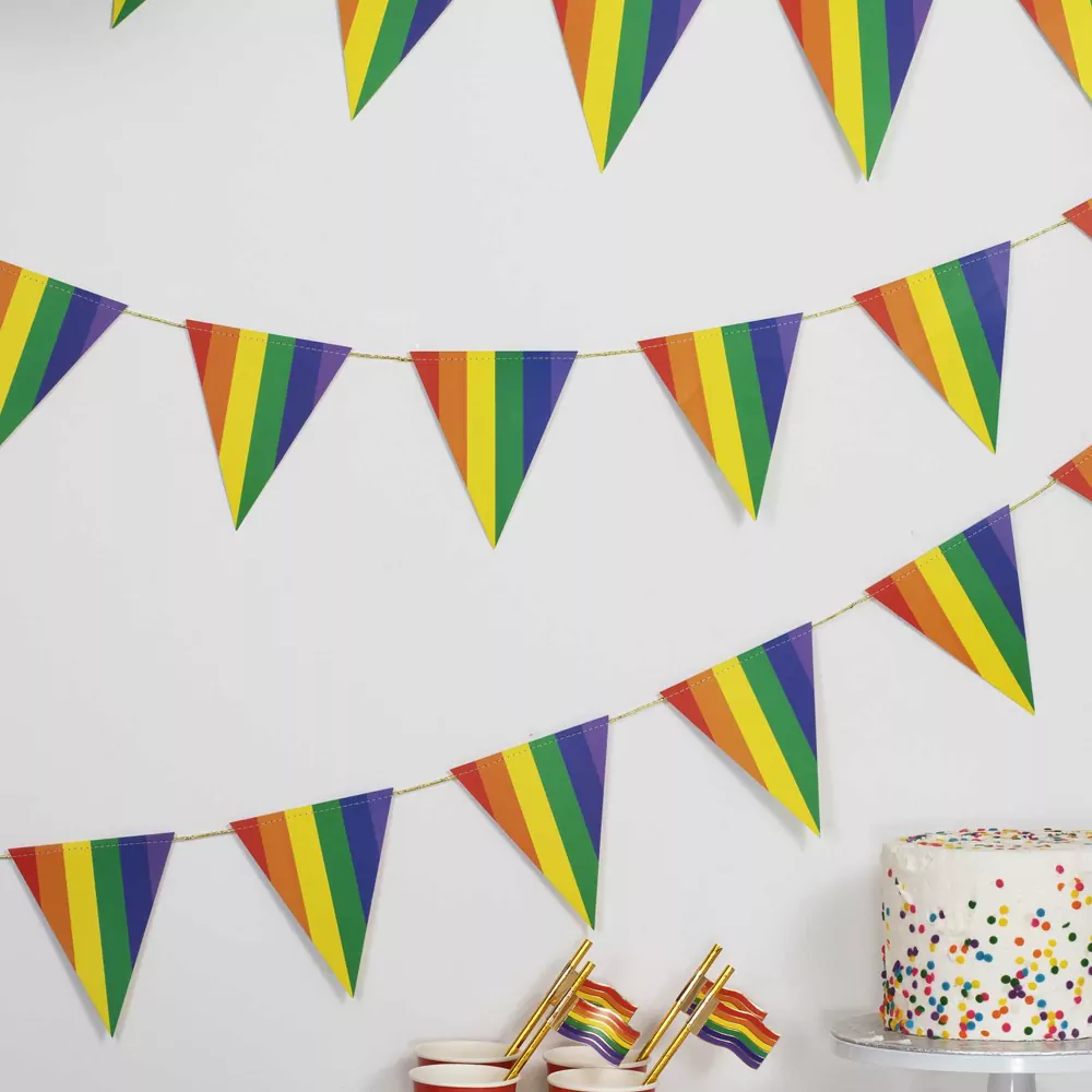 wimpelvlaggetjes met regenboogkleuren
