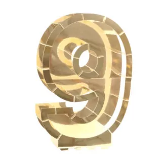 Ballonnen standaard Goud - Nummer 9