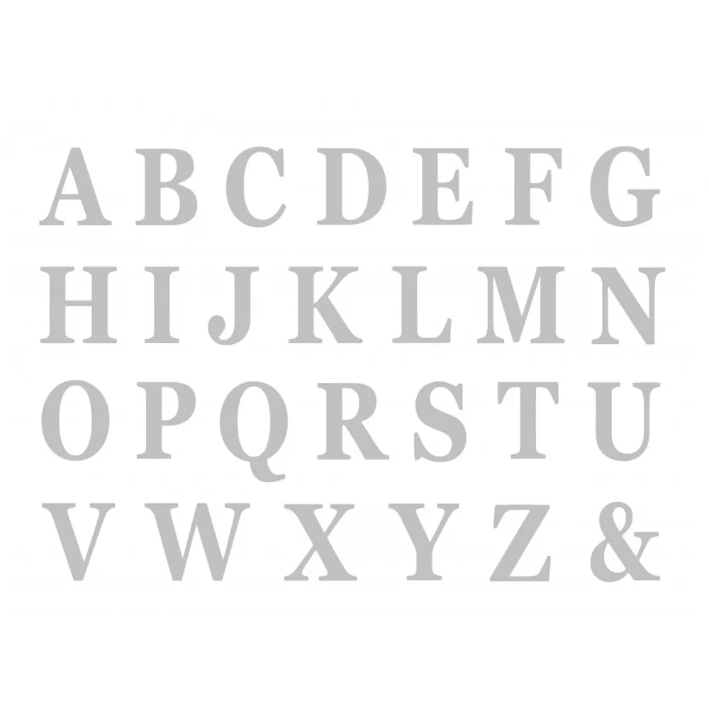 zilveren letters a tot en met z en & teken