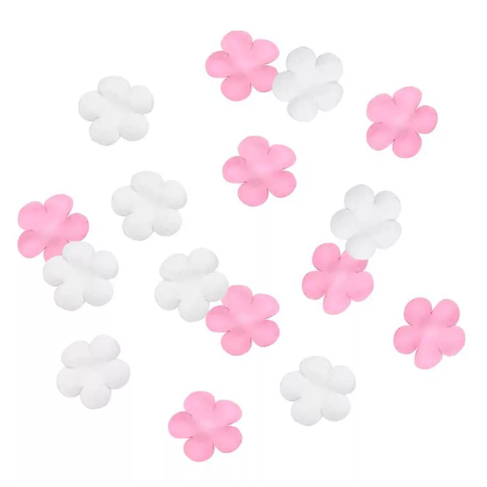 Kleine witte en roze hartjes