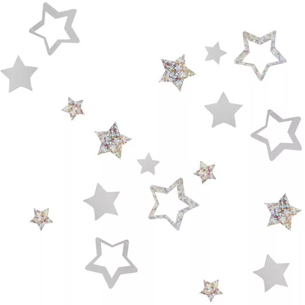 Stervormige holografische confetti