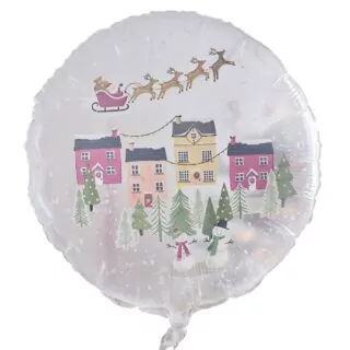 Folieballon met kersdorp erop