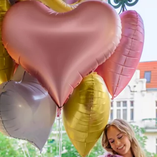 rose gouden hart ballon