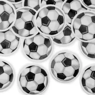 Voetbal confetti uit confettikanon