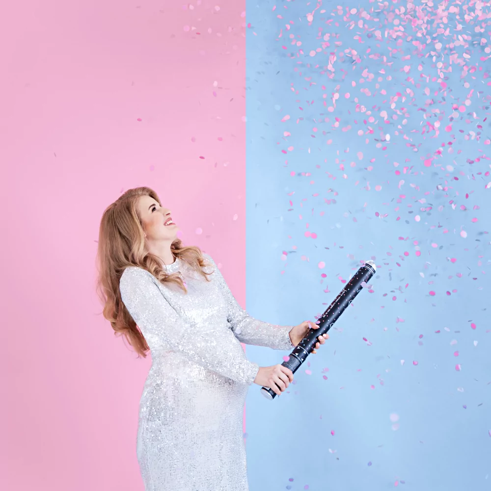roze confetti kanon gender reveal
