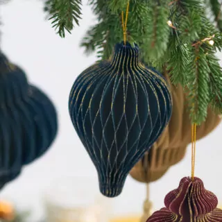 donkerblauwe kersthanger