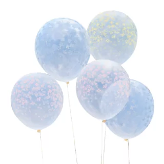 Transparante ballonnen met bloemenprint