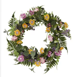 krans met bloemen