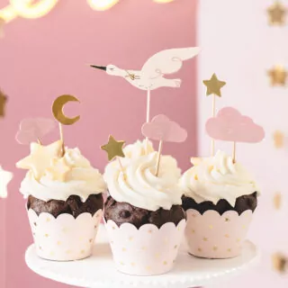 cupcakes met babyshower cupcake toppers