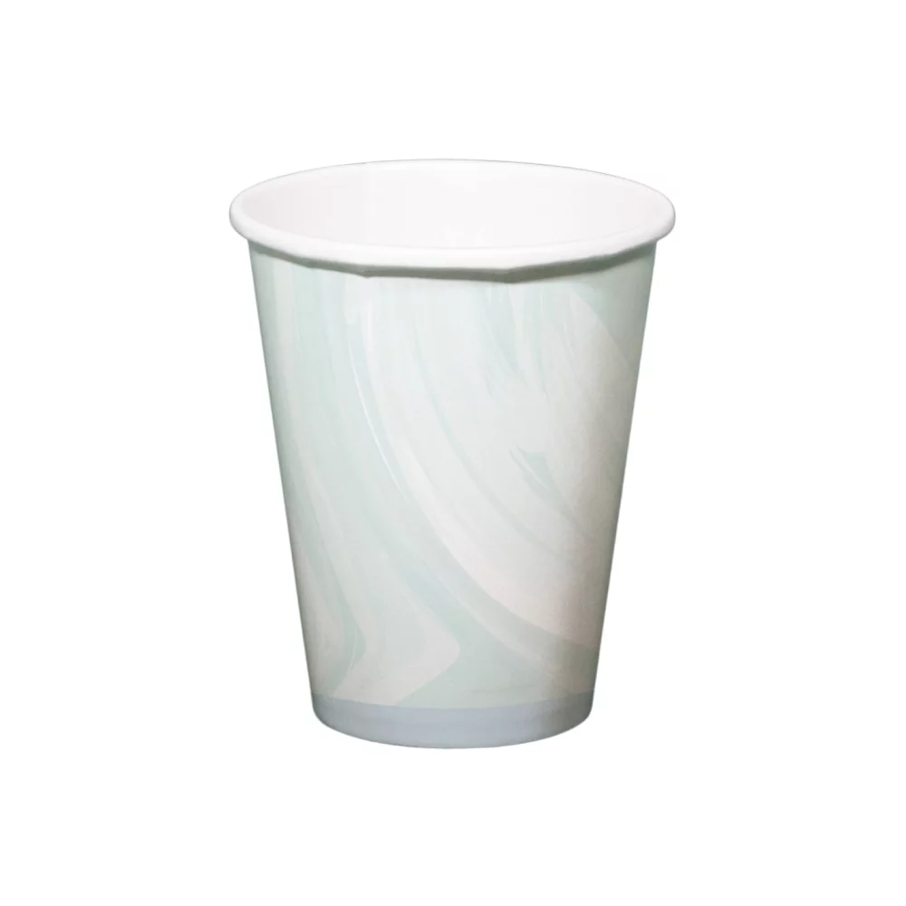 blauwe marmeren beker van papier 250 milliliter