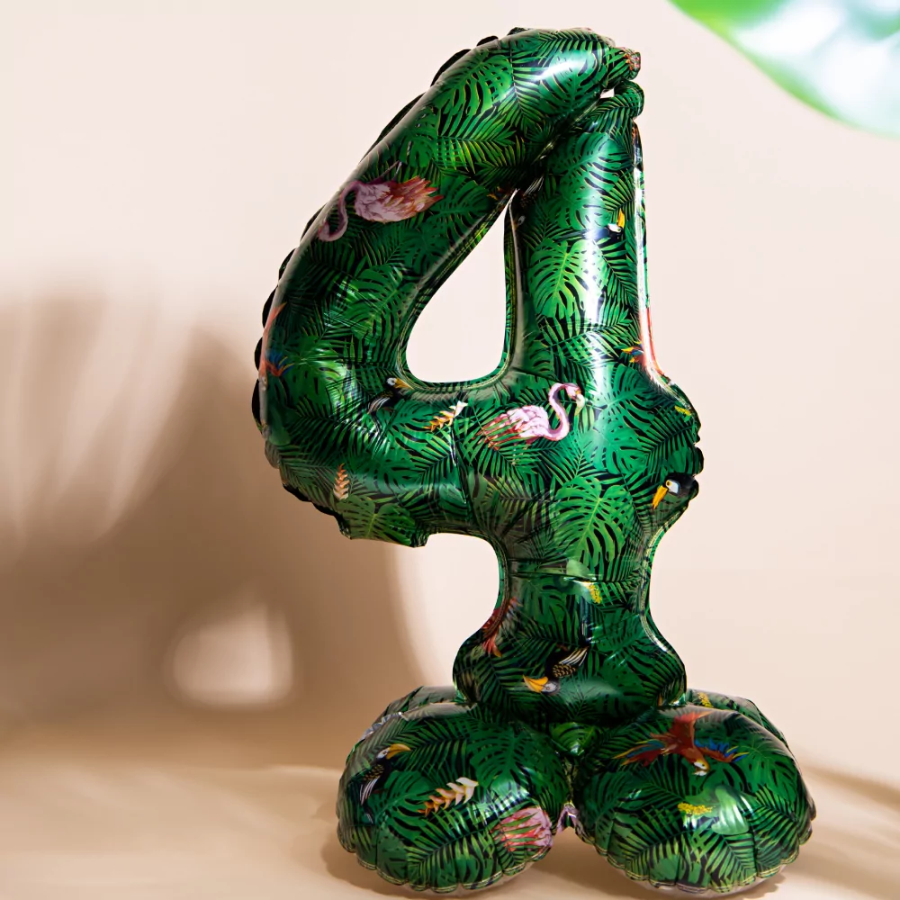 foliecijfer op standaard met jungleprint
