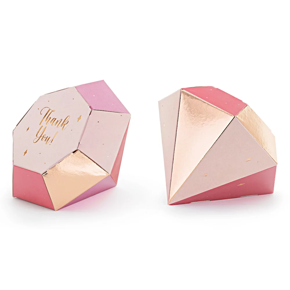doosje diamant met de tekst thank you erop