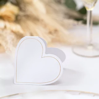 tafelkaartje hartje wit met goud