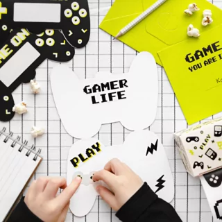 uitnodiging gamer kinderfeestje